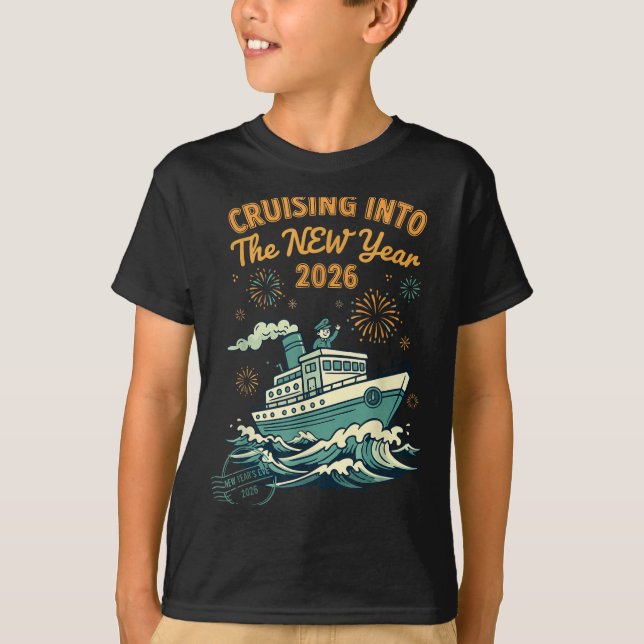 Cruising Into The New Year 2026 Adventure  T-Shirt (Front)