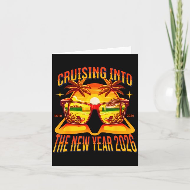 Cruising Into The New Year 2026  Card (Front)