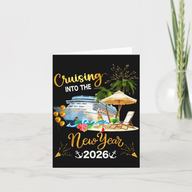 Cruising Into The New Year 2026  Card (Front)