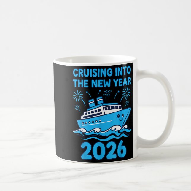 Cruising Into The New Year 2026 Celebration  Coffee Mug (Right)