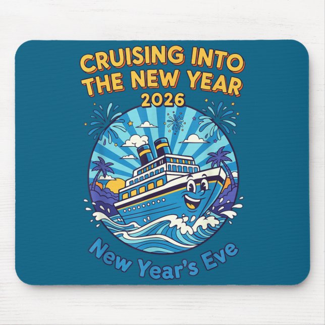 Cruising Into The New Year 2026 Fun New Year's Eve Mouse Pad (Front)