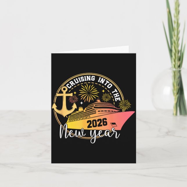 Cruising Into The New Year 2026 Happy Family Trips Card (Front)