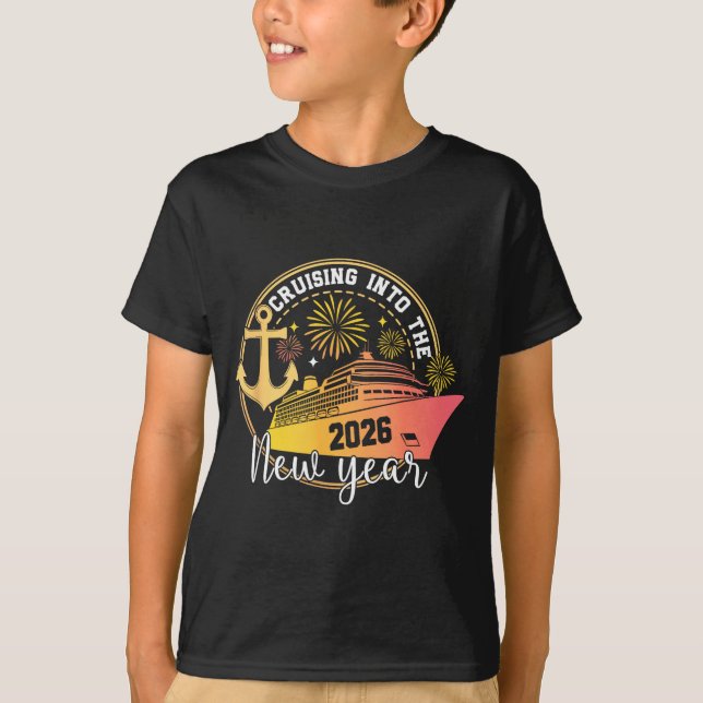 Cruising Into The New Year 2026 Happy Family Trips T-Shirt (Front)