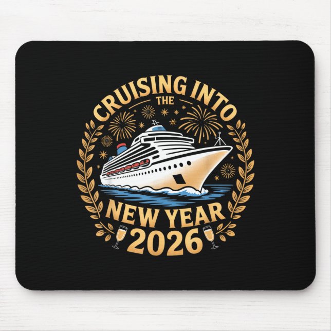 Cruising Into The New Year 2026 Happy New Year 202 Mouse Pad (Front)
