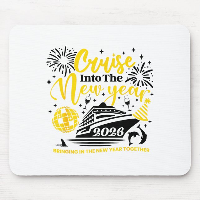Cruising Into The New Year 2026 Happy New Year 202 Mouse Pad (Front)
