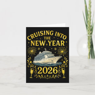 Cruising Into The New Year 2026 Happy New Year Card