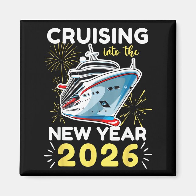 Cruising Into The New Year 2026  Magnet (Front)