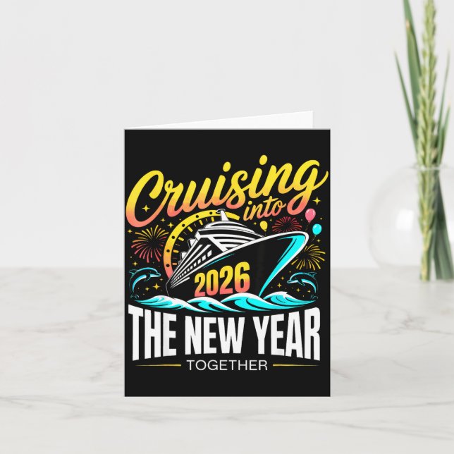 Cruising Into The New Year 2026 Matching Family Cr Card (Front)
