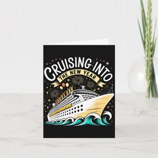 Cruising Into The New Year 2026 Matching Family Cr Card (Front)