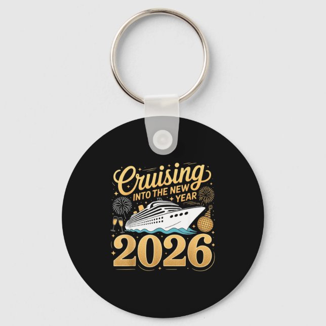 Cruising Into The New Year 2026 Matching Family Cr Keychain (Front)
