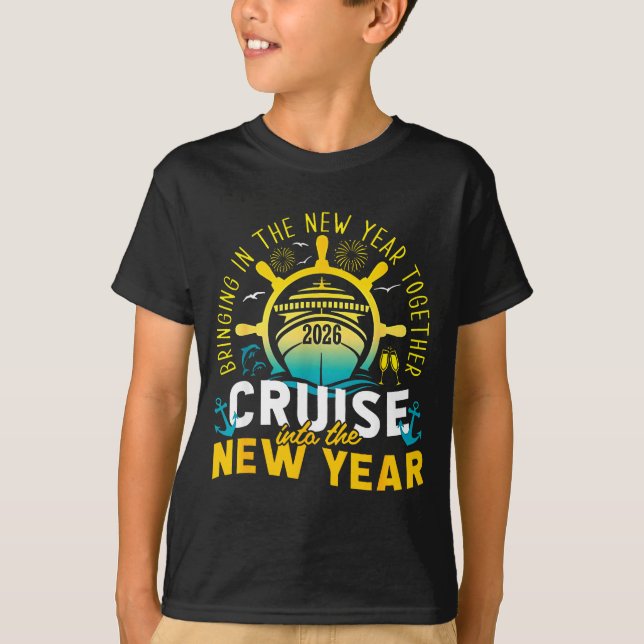 Cruising Into The New Year 2026 Matching Family Cr T-Shirt (Front)