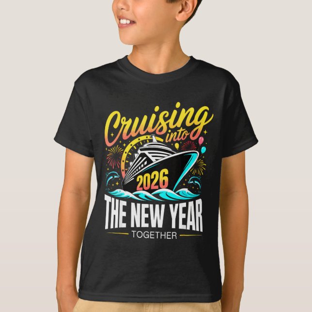 Cruising Into The New Year 2026 Matching Family Cr T-Shirt (Front)