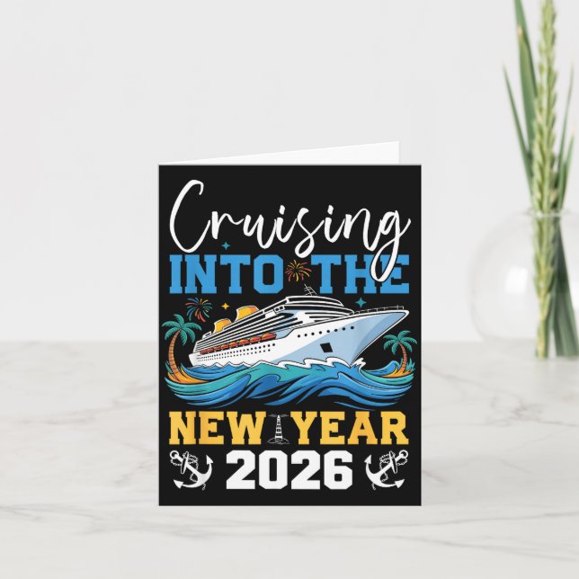 Cruising Into The New Year 2026 Matching Family Ho Card (Front)