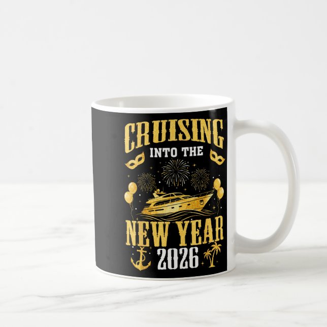 Cruising Into The New Year 2026 New Year Eve Famil Coffee Mug (Right)