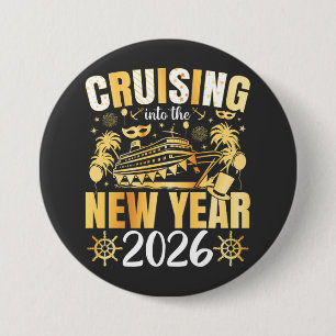Cruising into the New Year 2026 Round Button
