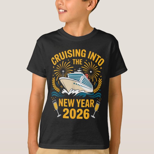 Cruising Into The New Year 2026 Sea Lovers Celebra T-Shirt (Front)
