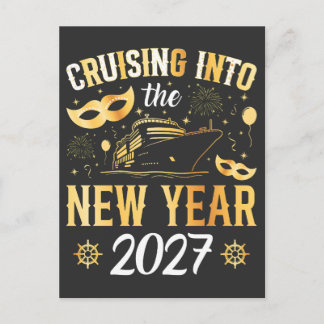Cruising into the New Year 2027 Postcard