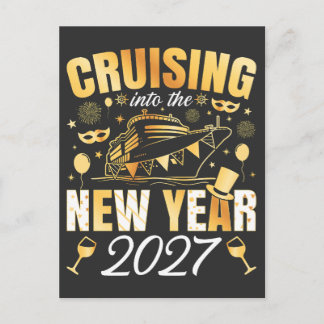 Cruising into the New Year 2027 Postcard