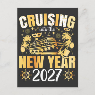 Cruising into the New Year 2027 Postcard