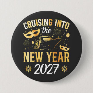 Cruising into the New Year 2027 Round Button