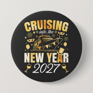 Cruising into the New Year 2027 Round Button
