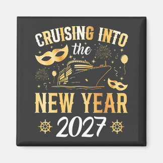 Cruising into the New Year 2027 Square Magnet