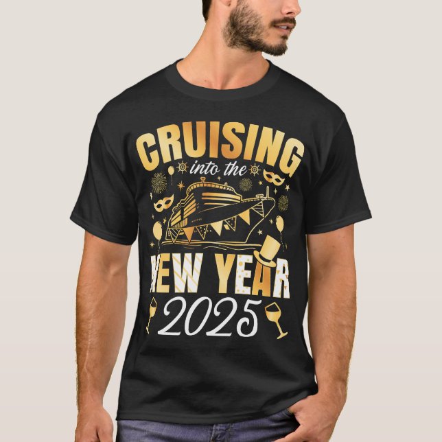 Cruising Into the New Year Cruise 2025 Men T-Shirt (Front)