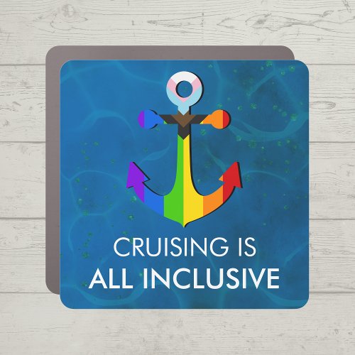Cruising is all inclusive LGBTQ Cruise Door Decor Car Magnet