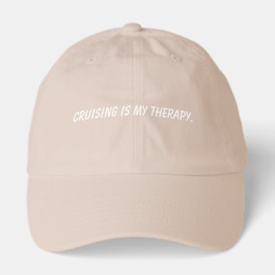 "Cruising Is My Therapy' Cruise Lovers Funny Gift Hat