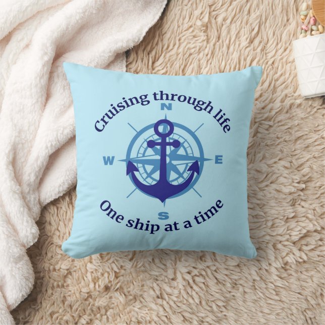  Cruising Life Throw Pillow (Blanket)