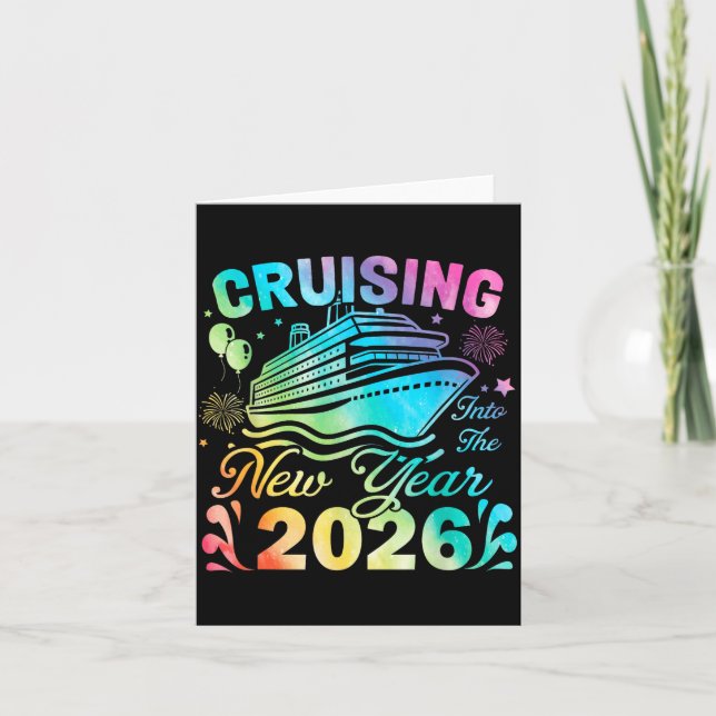 Cruising My Way Into 2026 Happy New Year Anchor Fa Card (Front)
