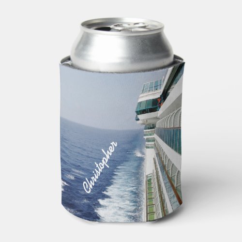 Cruising on Balcony Row Personalized Can Cooler