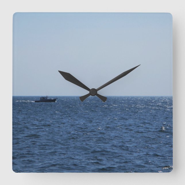 Cruising on the Lake Square Wall Clock (Front)