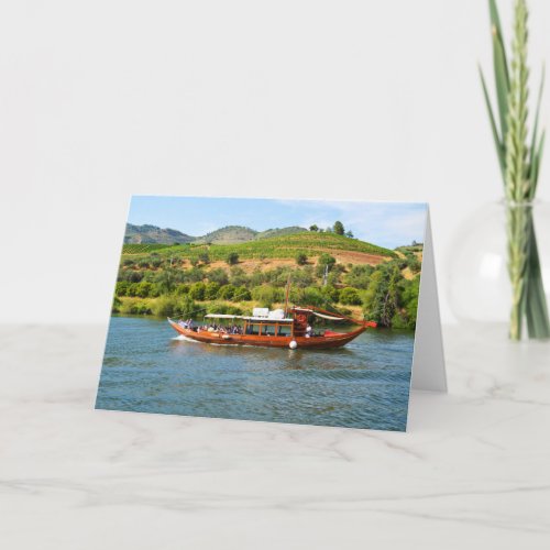 Cruising on the river Douro in Portugal Card