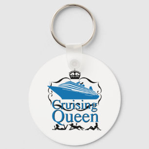 Cruising Queen Funny Cruise Ship Holiday Gifts Keychain