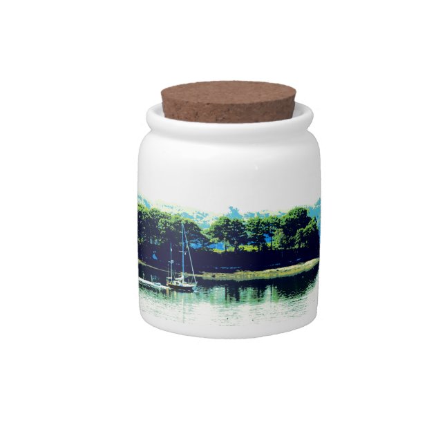 cruising sailboat candy jar (Front)