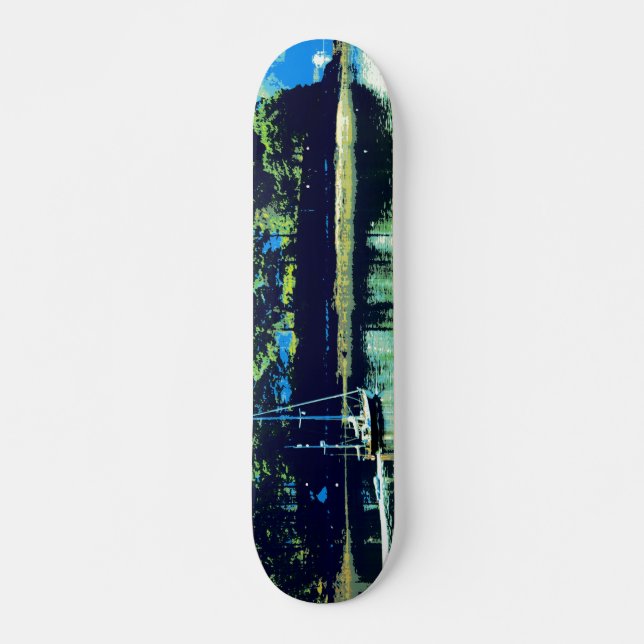 cruising sailboat skateboard deck (Front)