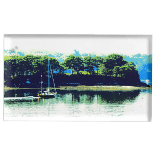 cruising sailboat table card holder