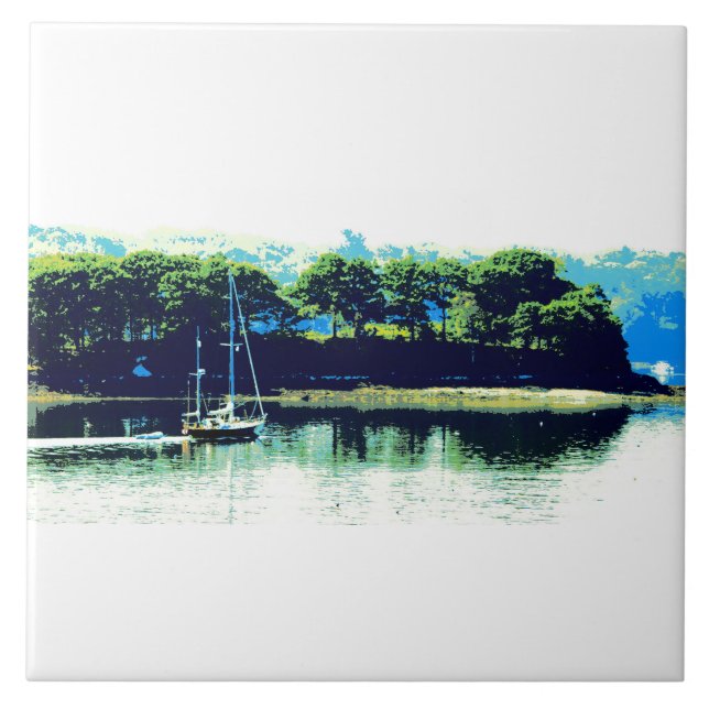 cruising sailboat tile (Front)