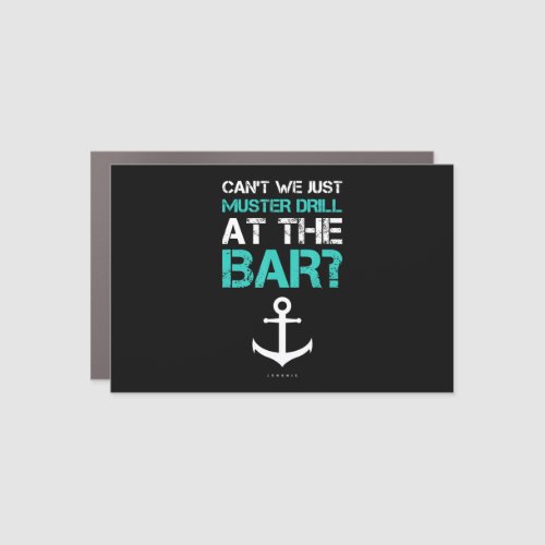 Cruising Ship Cruise Vacation Muster Drill At Bar Car Magnet