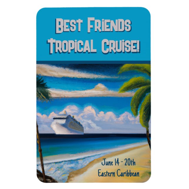 Cruising Stateroom Door Tropical Magnet (Vertical)