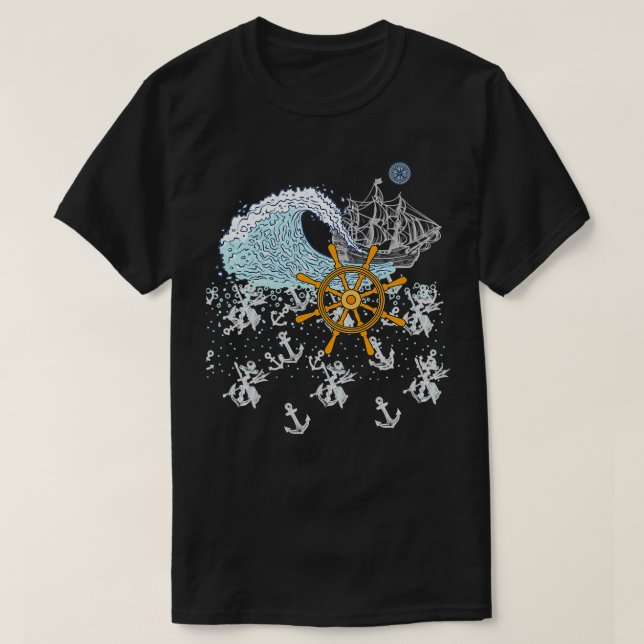 Cruising the high seas sr in control of the waves T-Shirt (Design Front)