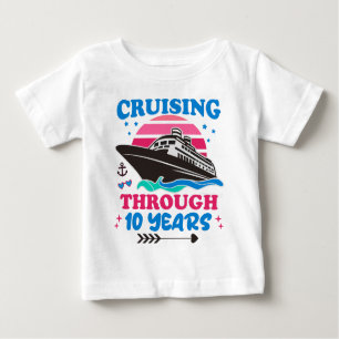 Cruising Through 10 Years Wedding Baby T-Shirt