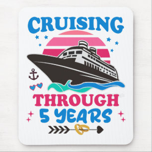 Cruising Through 5 Years Wedding Mouse Pad