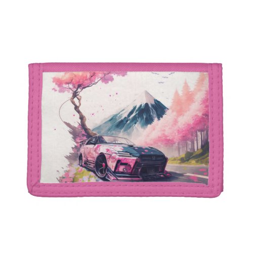 Cruising Through Cherry Blossom Landscape Tote Bag Trifold Wallet