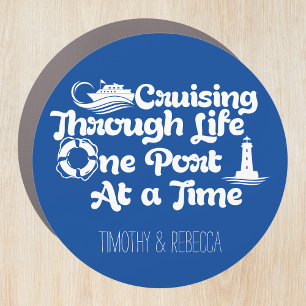 Cruising Through Life One Port at a Time Car Magnet