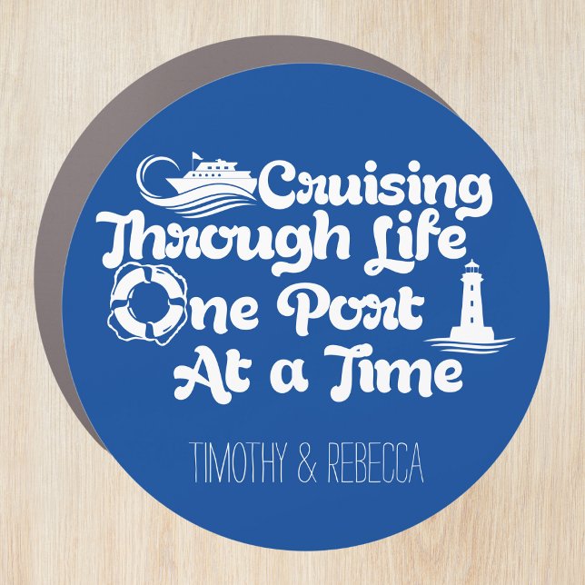 Cruising Through Life One Port at a Time Car Magnet (Creator Uploaded)