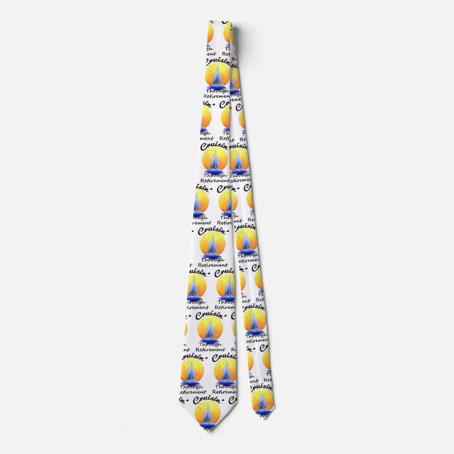 Cruising Through Retirement Neck Tie (Front)