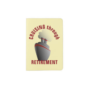 Cruising Through Retirement Pale Yellow Passport Holder