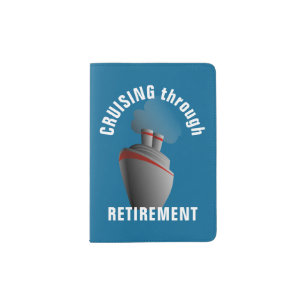 Cruising Through Retirement Rich Aqua Passport Holder